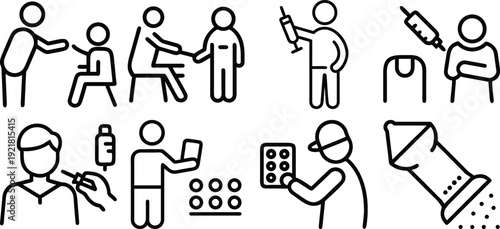 Set of  outline icons related to sleep. Linear icon collection. Editable stroke. Vector illustration, 
