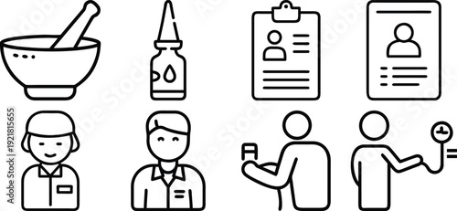 Set of  outline icons related to sleep. Linear icon collection. Editable stroke. Vector illustration, 
