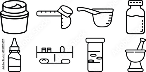 Set of  outline icons related to sleep. Linear icon collection. Editable stroke. Vector illustration, 
