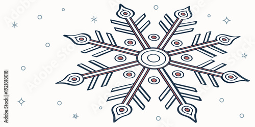 A beautifully intricate snowflake with delicate ice crystals and a soft blue background