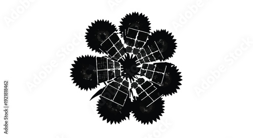 black gear mechanism illustration