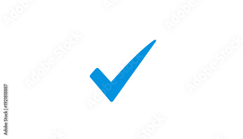 Blue checkmark vector icon isolated on transparent background
