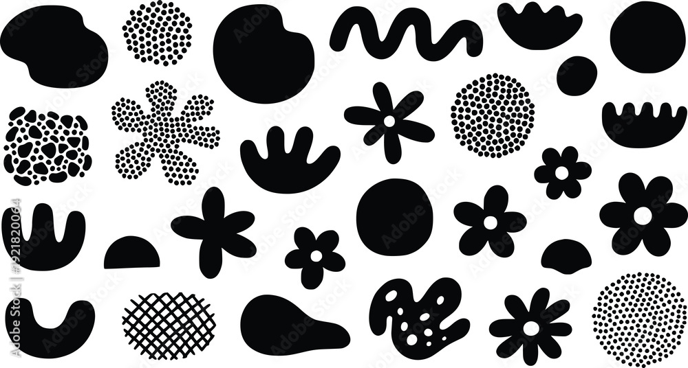 Fototapeta premium Abstract Organic Shapes Page Elements Vector Page Illustration