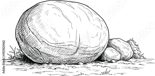 Vintage Watermelon Hand Drawn Sketch Vector Illustration