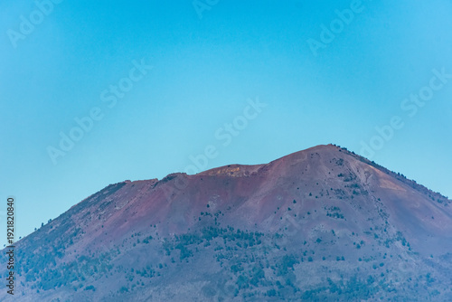 Close up mouth of the Vesuvius volcano Italy
