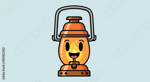 An antique vintage kerosene oil lamp with a glass bulb and metal frame is an isolated object featuring an ancient retro flame design for rustic decoration