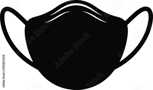 silhouette face mask for protection against viruses and pollution vector design
