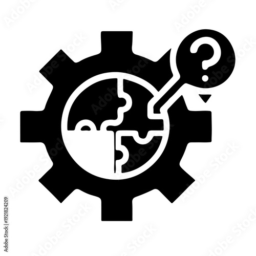Puzzle Icon vector, Black silhouette icon vector
