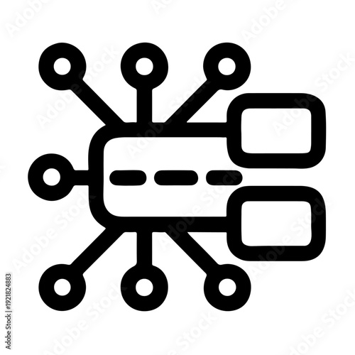Social Network Icon vector, Black silhouette icon vector
