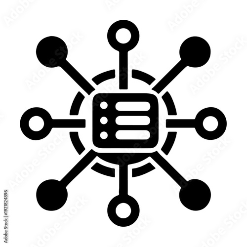 Social Network Icon vector, Black silhouette icon vector

