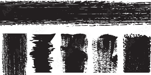 Distressed black and white textured image with abstract patterns