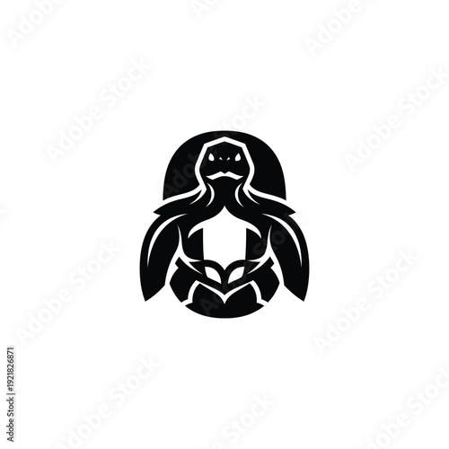 A black and white illustration of a turtle with 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 elements, showcasing its shell and flippers in a simple graphic style
