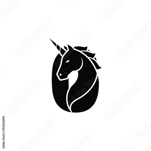 A 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 unicorn head logo illustration with flowing mane viewed from the side