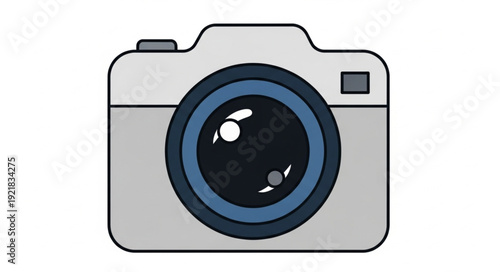 Digital Camera Lens Close Up Illustration.