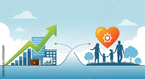 Financial growth connected to family well-being and health.