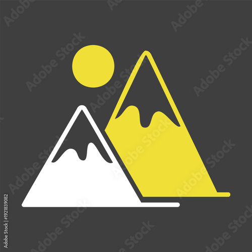 Mountains vector icon. Nature sign