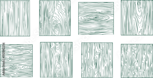 Various wood grain patterns for design and texture inspiration