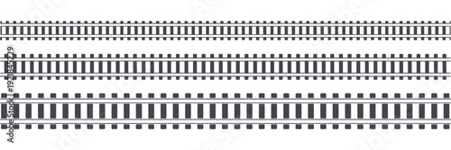 Railway line vector icon, editable rails symbol, train tracks sign, railroad pictogram, and railway track silhouette, ideal for transportation, logistics, travel maps, and infrastructure design