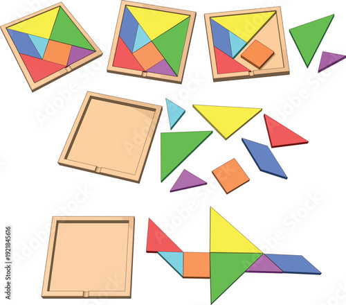 A wooden tangram is an old-school puzzle that sparks creativity and develops patience, as players arrange its simple geometric pieces into complex shapes and designs.