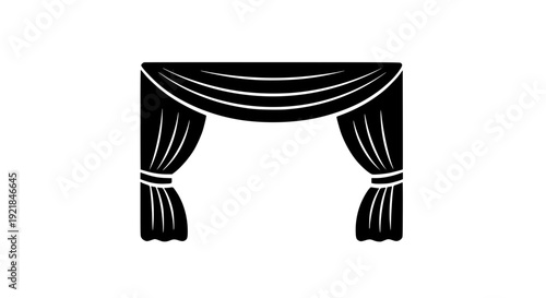 Theater stage curtain icon