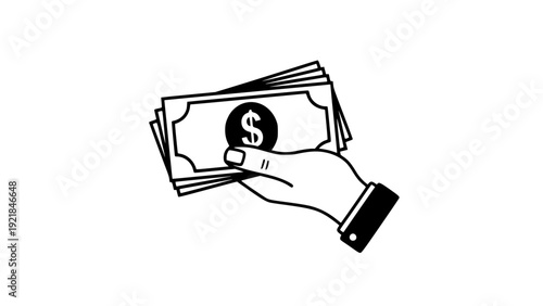 Hand holding money icon