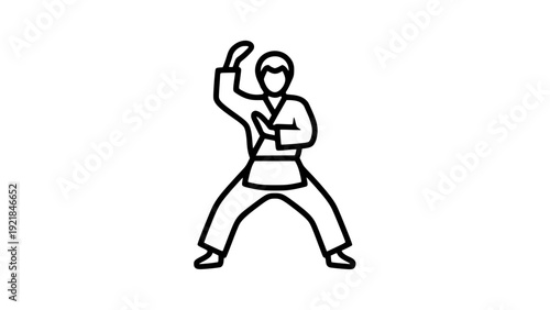 Karate martial artist icon