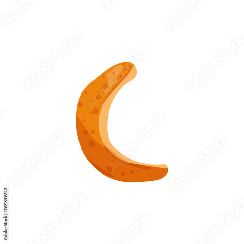 Quadro em tela Vector illustration of a light orange left parenthesis.