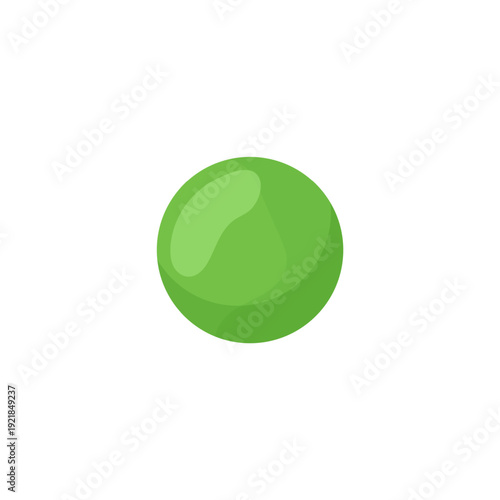 Vector illustration of a solid green circle period.