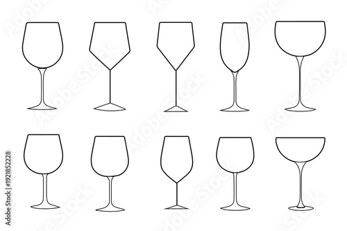 Set of wine glasses