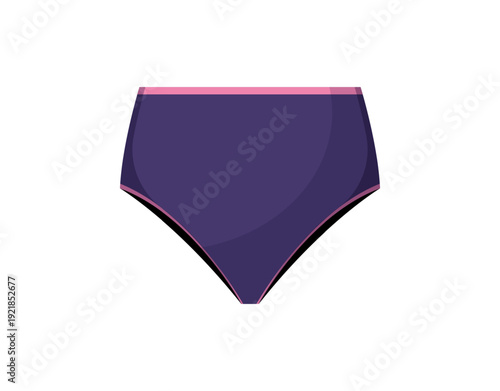 Vector illustration of dark blue menstrual underwear on a white background.