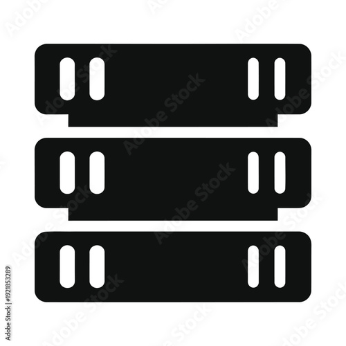 Three black plastic wall mounting brackets, ui elements
