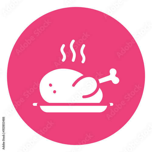 Roasted Meat Vector Icon