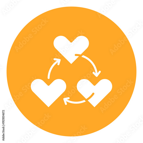 Love Triangle Vector Icon