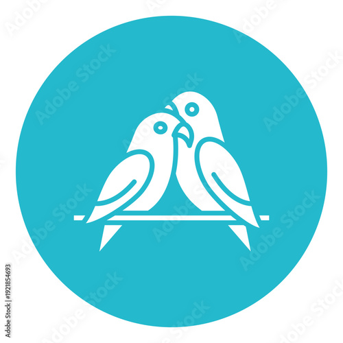 Lovebirds Vector Icon