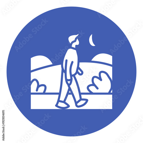Moonlit Walk Vector Icon