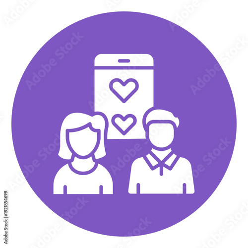 Online Dating Vector Icon