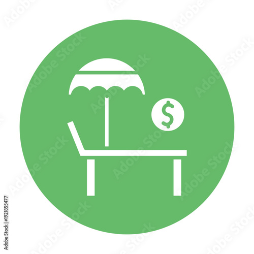 Paid Vacation Vector Icon