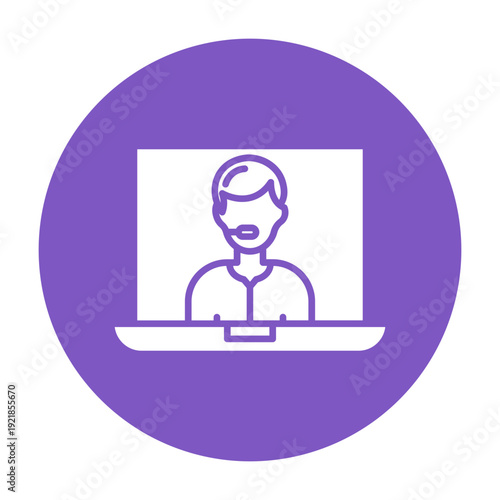 Remote Customer Support Vector Icon