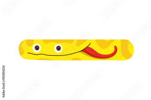 Vector illustration of a yellow monster dash. The dash is cartoonish and designed for funny illustrations.