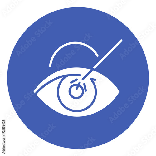 LASIK Eye Surgery Vector Icon