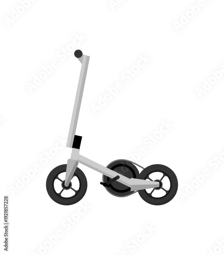 Vector illustration of an elliptical bicycle with a handlebar on a white background.