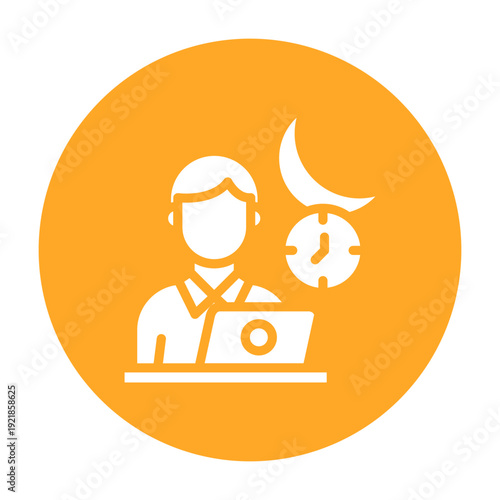 Midnight Screening Vector Icon