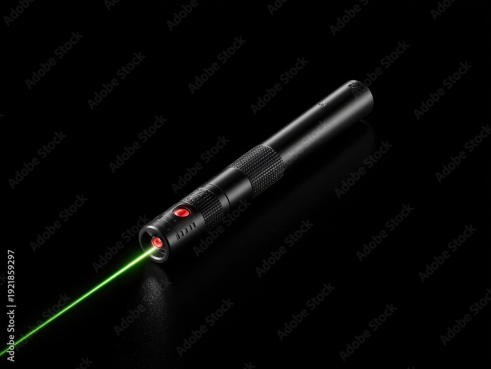 Fototapeta premium laser pointer device isolated on a black background
