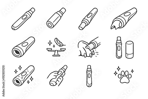 Contour head composite gentle nail vector lightweight slim pet file icon shell