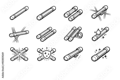 Reflective reflector attachment icon lightweight visibility bike transparent modern spoke weatherproof vector