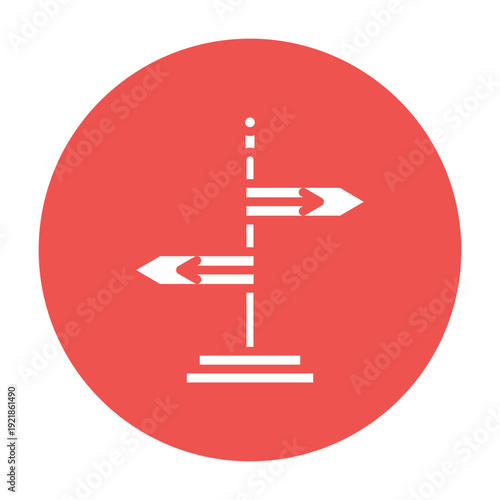 Wayfinding Sign Vector Icon