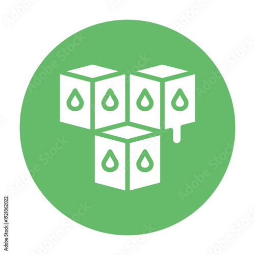 Ice Cubes Vector Icon