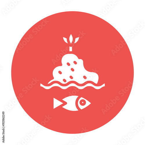Fishing Pond Vector Icon