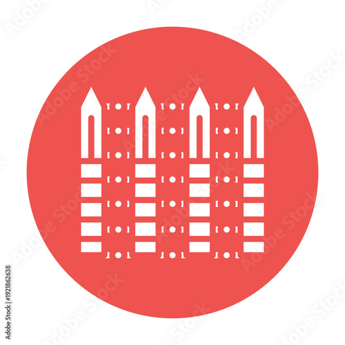 Perimeter Fence Vector Icon