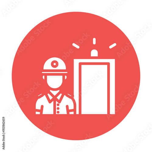 Security Checkpoint Vector Icon